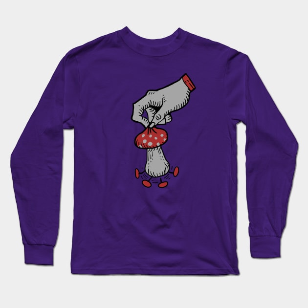 Mad Mage Mushroom Long Sleeve T-Shirt by malbatross